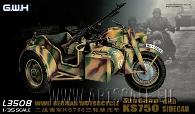 WWII German Zundapp KS 750 with Sidecar/w trailers 1/35 – G.W.H.