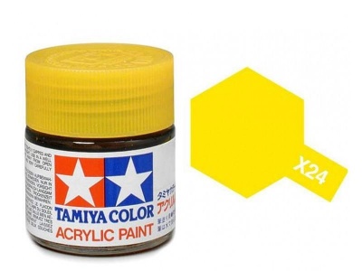 X-24 Clear Yellow Acrylic Paint Mini X24 - Tamiya