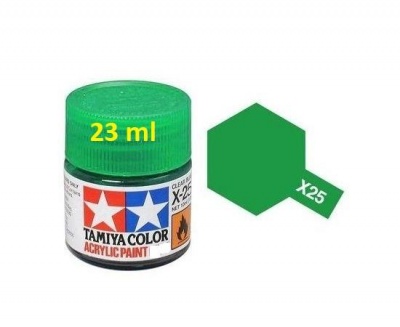 X-25 Clear Green Acrylic Paint 23ml X25 - Tamiya