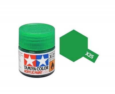 X-25  Clear Green Acrylic Paint Mini X25 - Tamiya