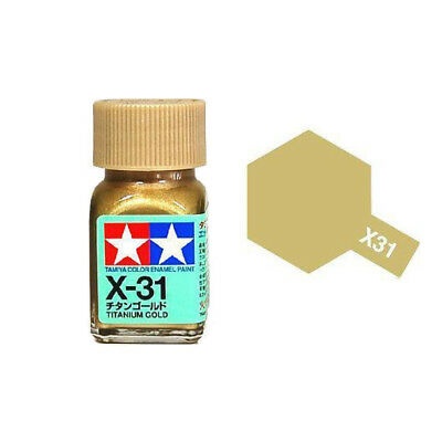 X-31 Titanium Gold Enamel Paint X31 - Tamiya