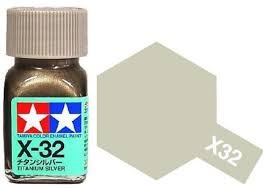 X-32 Titanium Silver Enamel Paint X32 - Tamiya