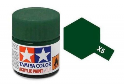 X-5  Green Acrylic Paint Mini X5 - Tamiya