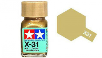 X-31 Titanium Gold Enamel Paint X31 - Tamiya