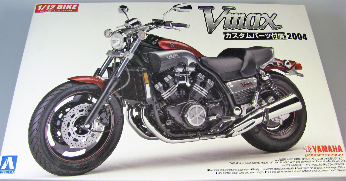 AOSHIMA 54307 Bike 47 Yamaha VMAX With Custom Parts 1/12 Scale Kit Japan for sale online 