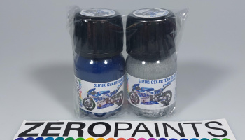 Team Suzuki ECSTAR GSX-RR Blue/Sliver Paint Set 2x30ml - Zero Paints