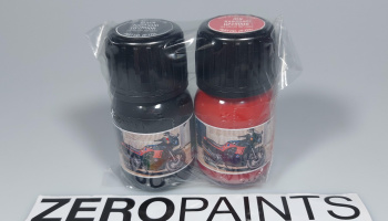 Kawasaki GPZ900R ( Top Gun ) Black & Red Paint Set 2x30ml - Zero Paints